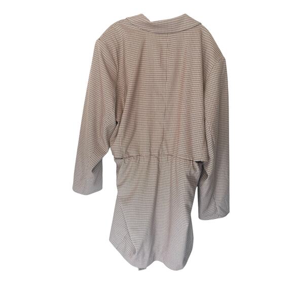 New with Tags Eloquii Plus Brown Houndstooth Open Front Blazer Dress Size 30 - Picture 11 of 15